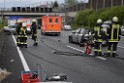 VU Auffahrunfall A 3 Rich Oberhausen kurz vor AS Koeln Dellbrueck P067